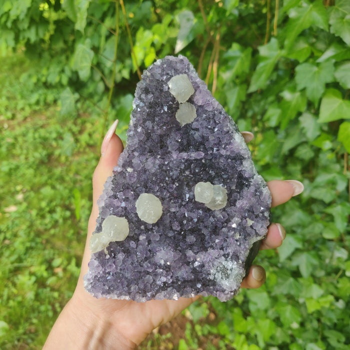 Amethyst Geode Free Form with Calcite inclusions (#4) - Simply Affinity