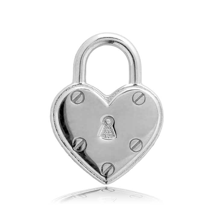 Australian Agate Stone Bracelet with Love Lock Sterling Silver Charm
