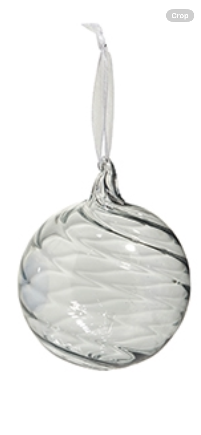 Blue Blown Glass Ornament
