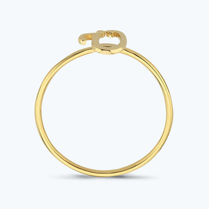 Buchstabe Ü Goldring