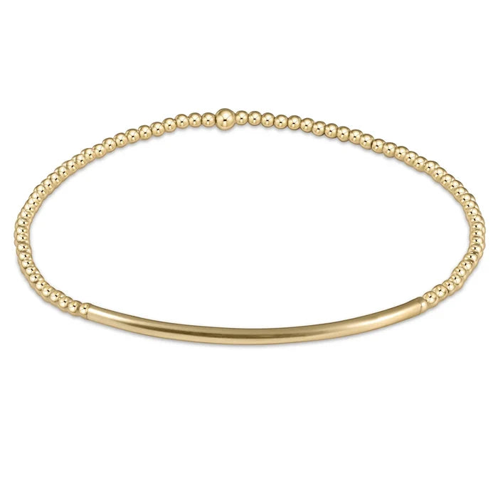 Classic Gold 2mm Bead Bracelet - Bliss Bar Gold - Molly + Kate
