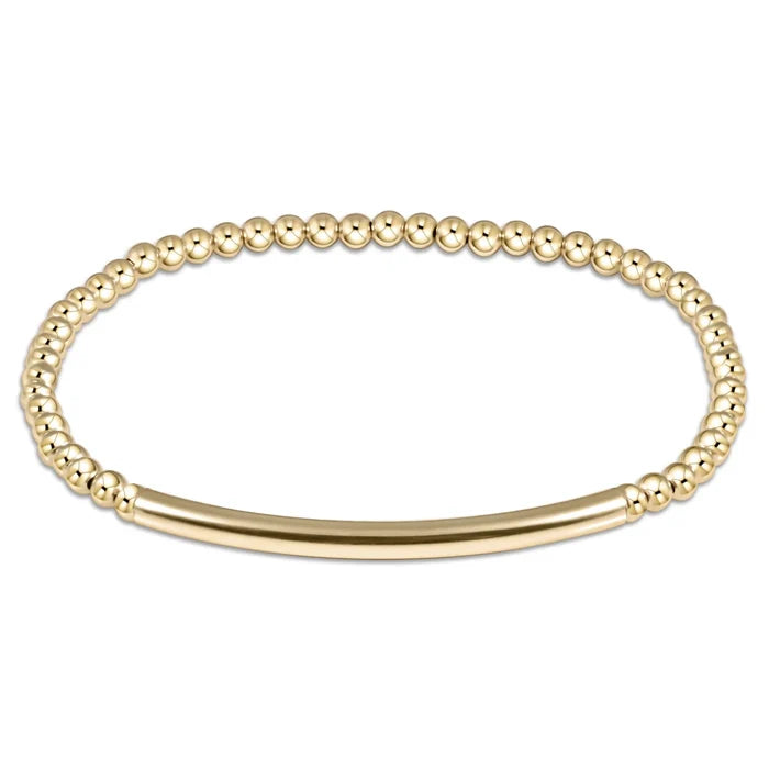 Classic Gold 3mm Bead Bracelet - Bliss Bar Smooth - Molly + Kate
