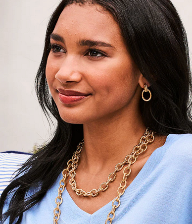 Cleopatra Regal Link Earrings - Gold