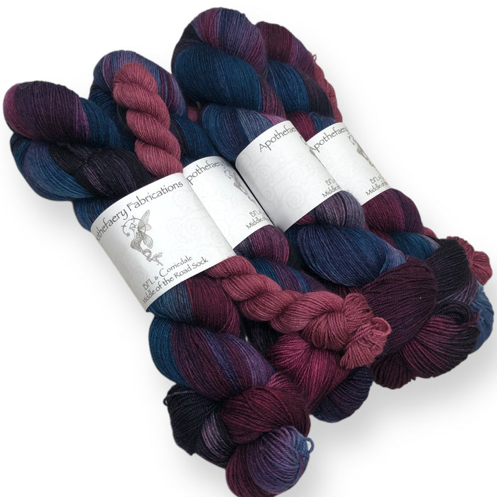 Elderberries - sock yarn with mini, sock set