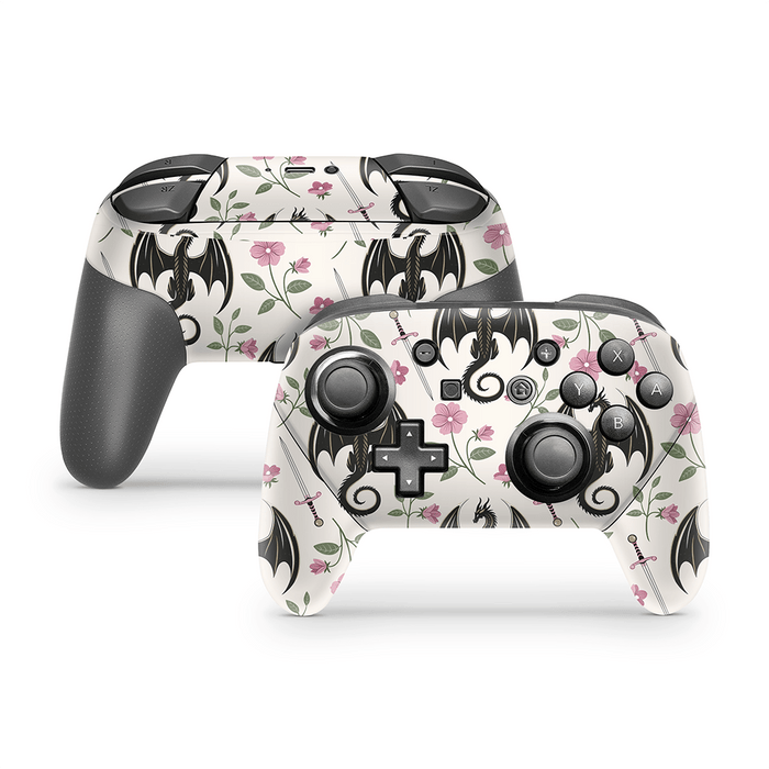 Emberpetal Dragons Nintendo Switch Pro Controller Decal Skin