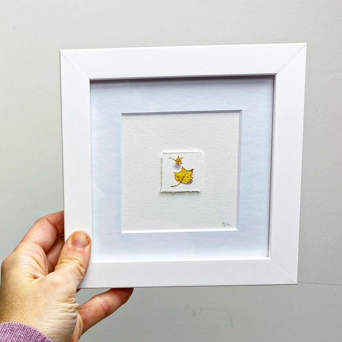 FRAMED Painting of a leaf