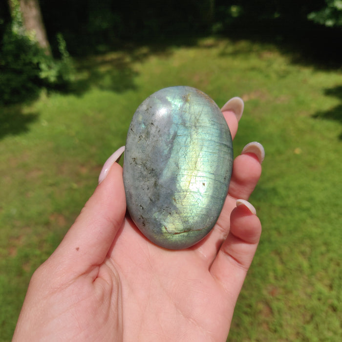 Labradorite Palm Stone (#J8)
