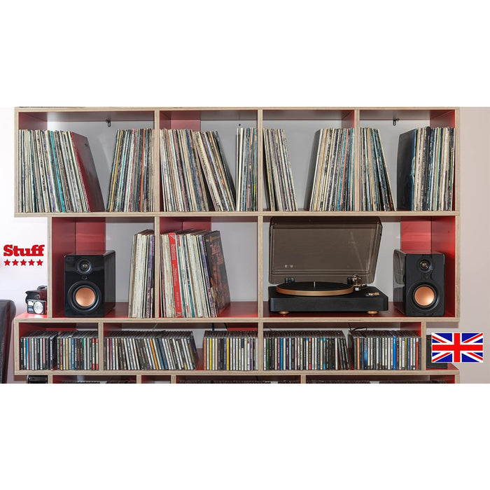 Mitchell Acoustics uStream One (MK1) True Wireless Active Bookshelf Speakers with Bluetooth Pair - Black
