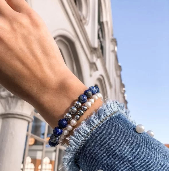 Monomania Power of 3! big Perlenarmband “Geborgenheit”, Lapislazuli