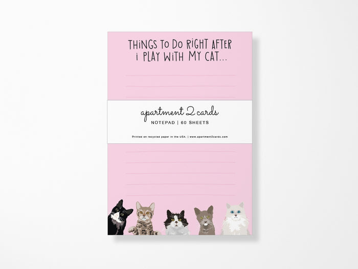 Play With My Cat Notepad