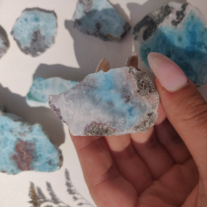 Polished Larimar Slab (#J8)