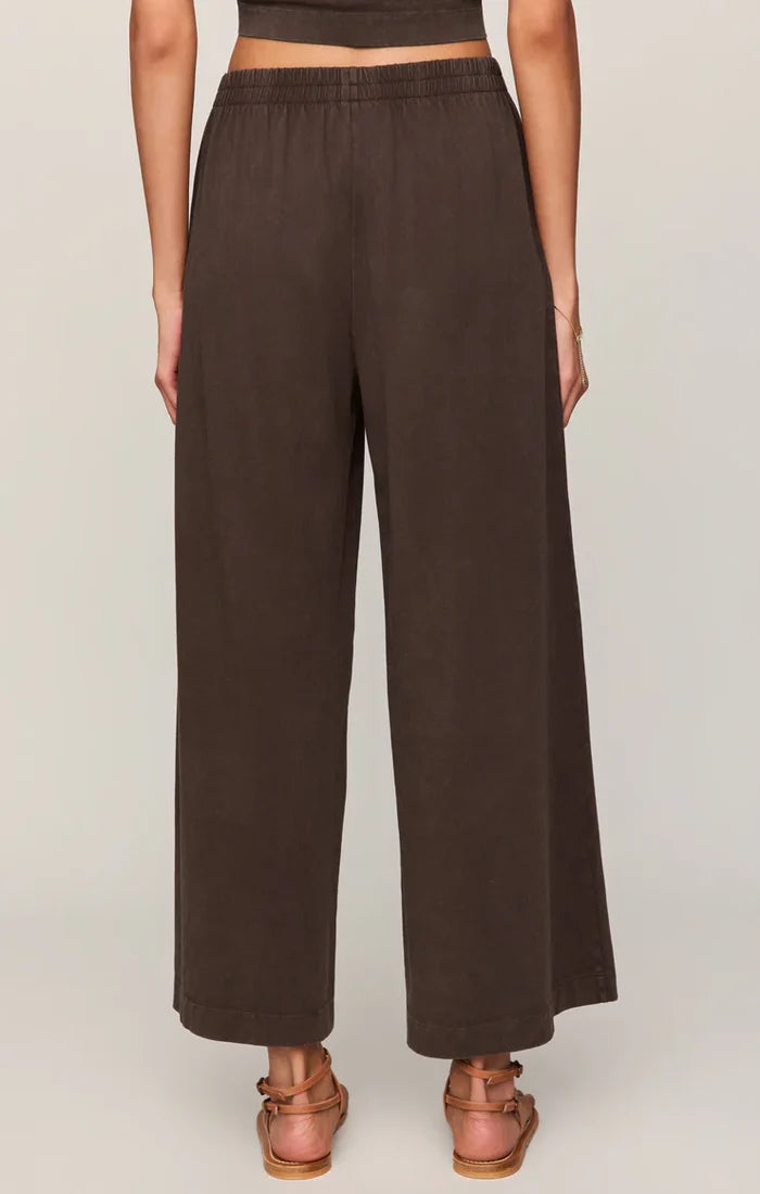 Scout Jersey Crop Flare Pant - Dark Chocolate - Molly + Kate