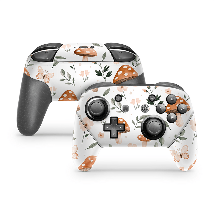 Spring Mushies Nintendo Switch Pro Controller Decal Skins