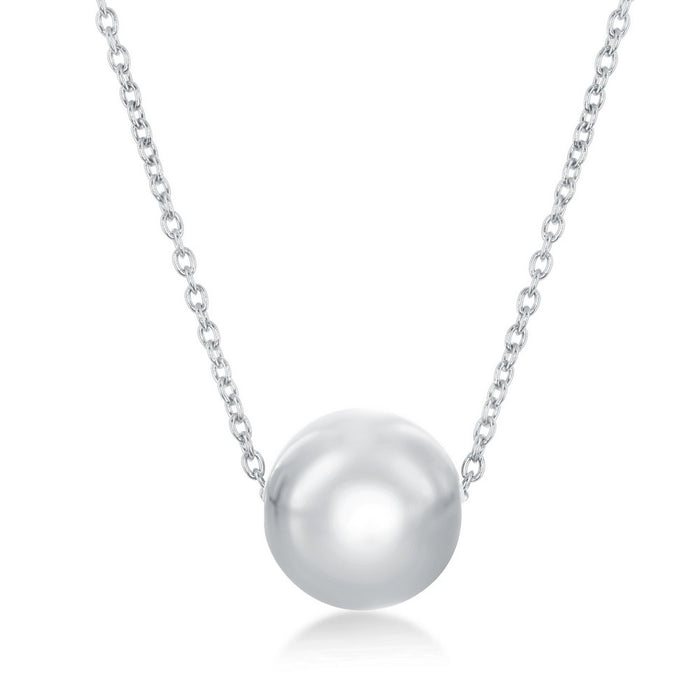 Sterling Silver 10MM Sliding Bead Necklace