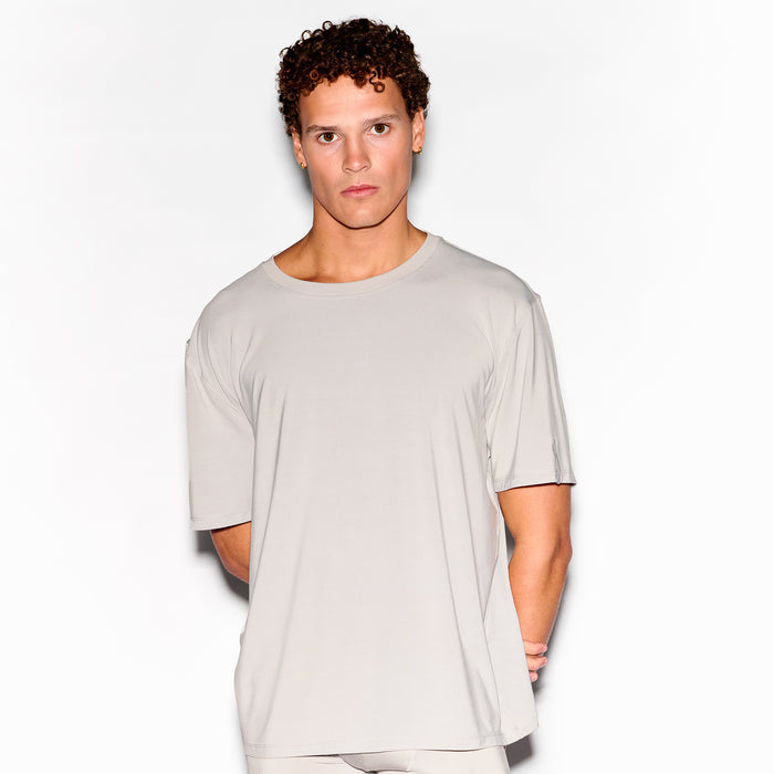Sunday Tee, fabric and fit detail - Slouch Potato