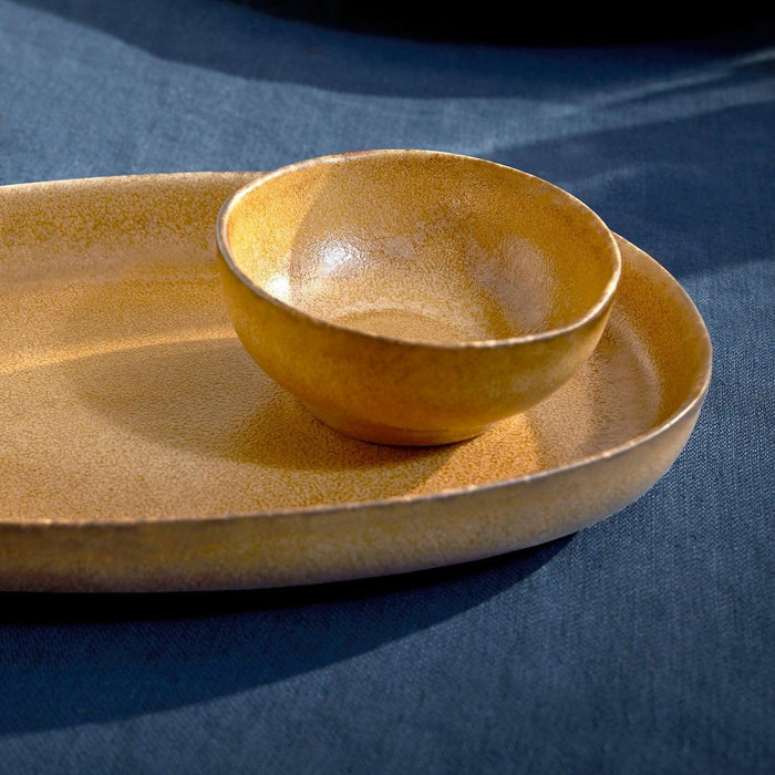 Terra Oval Platter - Leather - L'OBJET