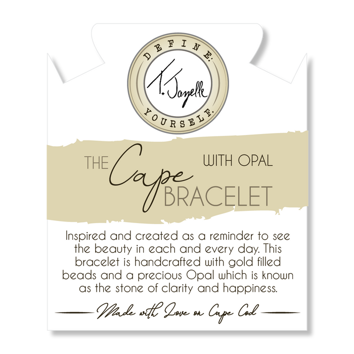 The Cape Bracelet - Gold Filled with Denim Blue Opal Ball