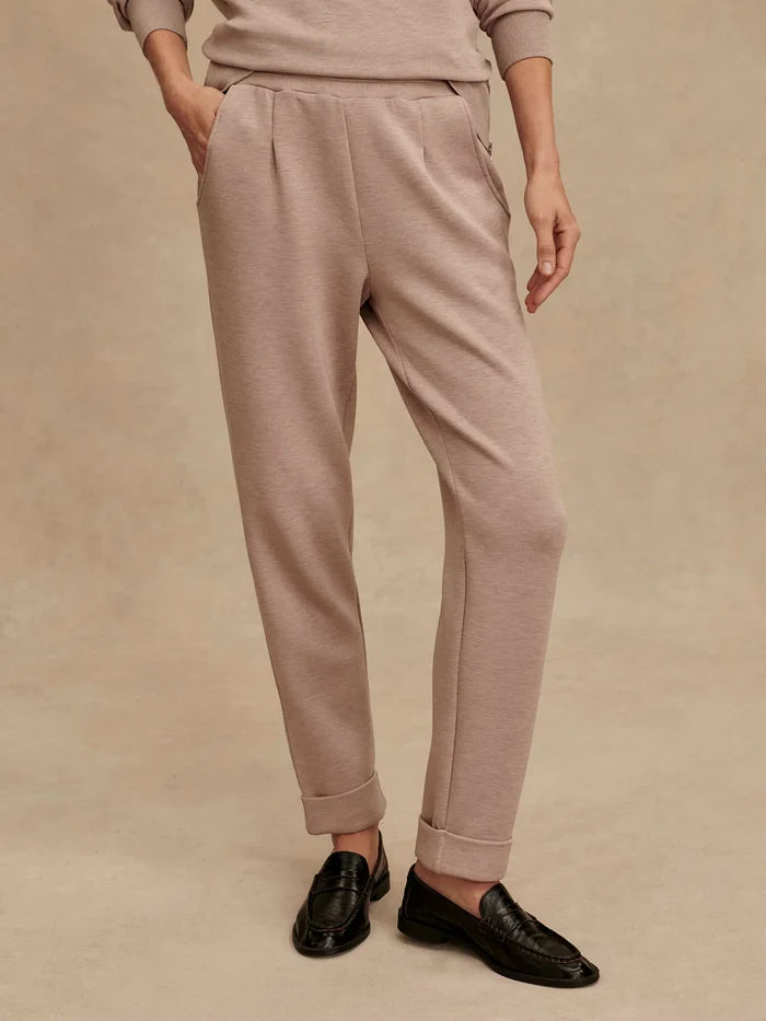 The Rolled Cuff Pant 25” - Taupe Marl - Molly + Kate