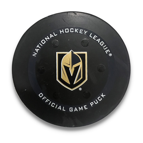 VGK Reilly Smith SHG Goal Puck vs. ANA 10/28/22 - #13813