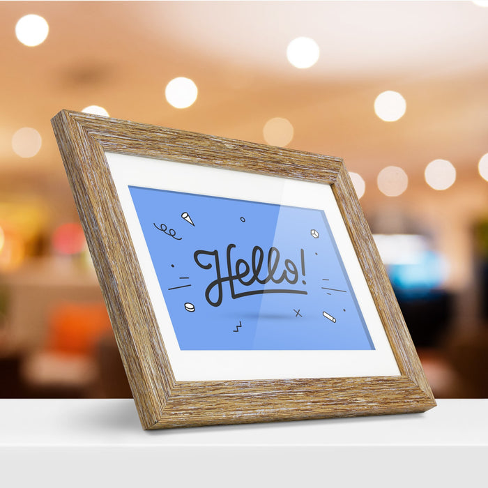 Aluratek 10 inch Distressed Wood Wifi Digital Photo Frame Digital Signage