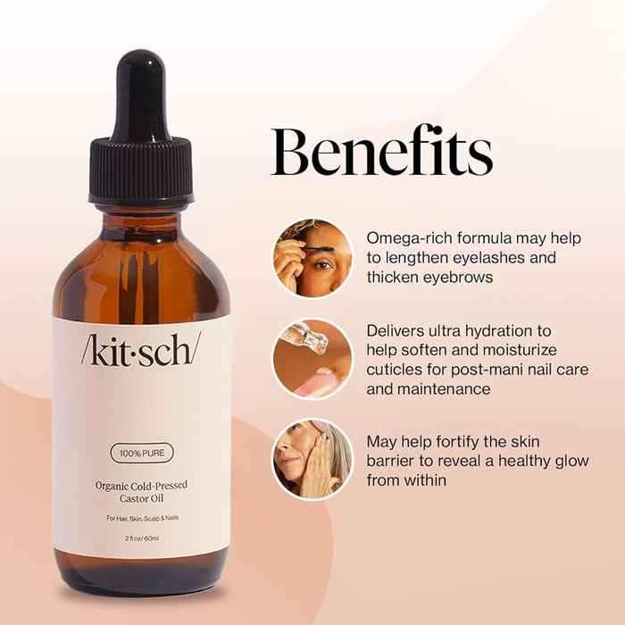 100% Pure Organic Cold-Pressed Castor Oil - Molly + Kate