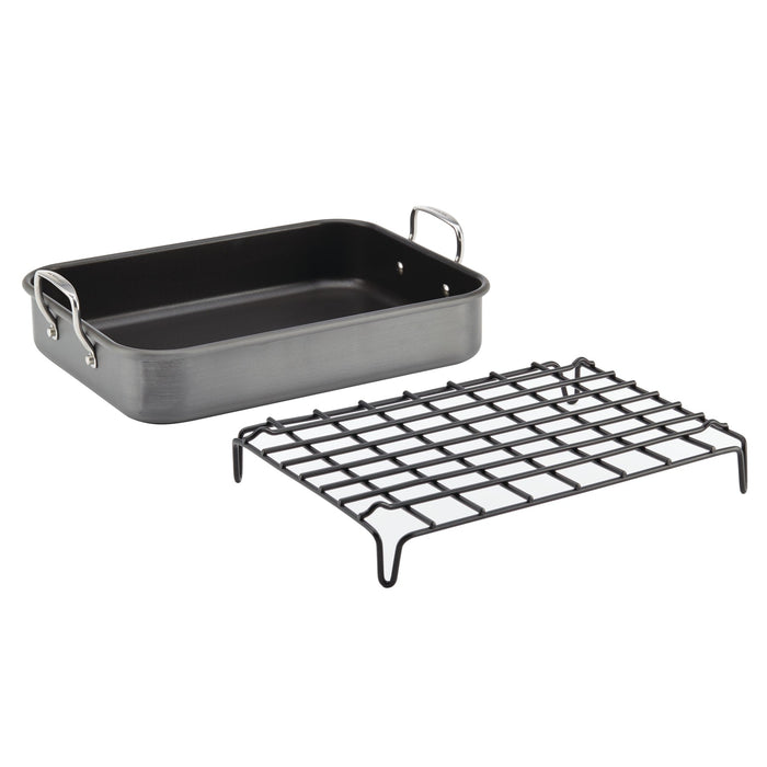 Bakeware 16" x 12" Nonstick Roaster with Rack