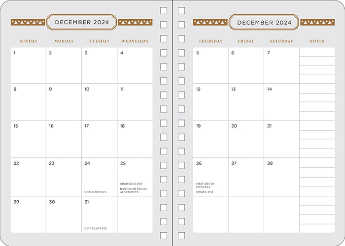 2025 Dune: Part 2 13-Month Weekly Planner