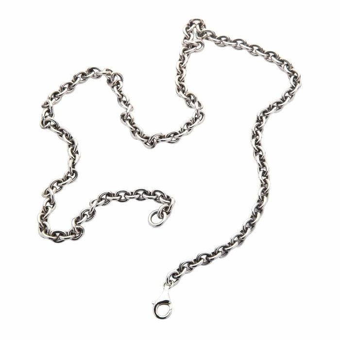 A solid 925 sterling silver belcher chain, the perfect durable necklace for heavy pendants.