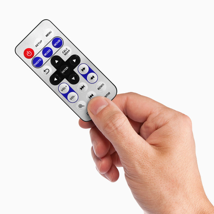 Remote control for digital photo frame with multi-button layout
