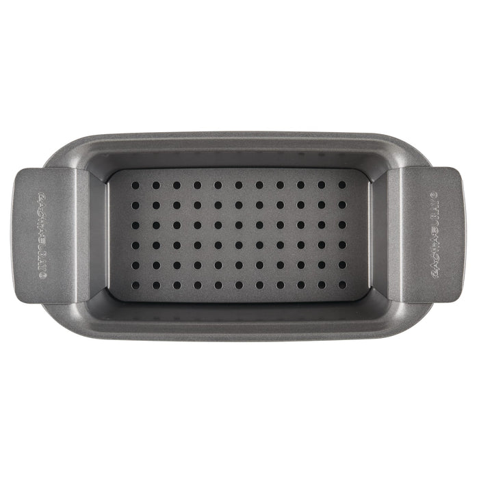 Bakeware 9" x 5" Nonstick Meatloaf Pan Set | Gray