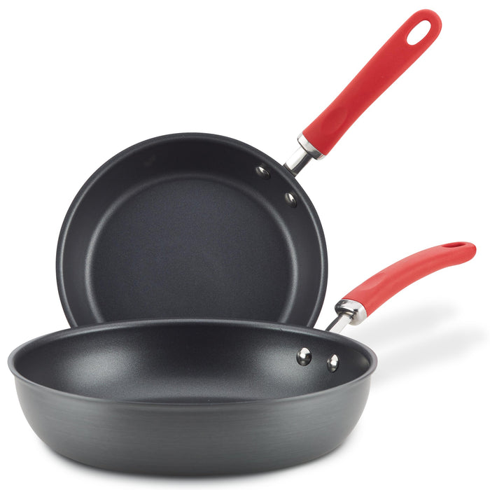 9.5" and 11.75" Frying Pan Set | Red