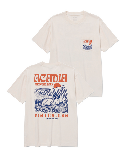 Shop Acadia Puff Print Pocket Tee Inspired by Acadia National Park
