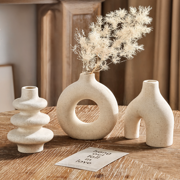Aeris Home – Bohemian Ceramic Vase Set