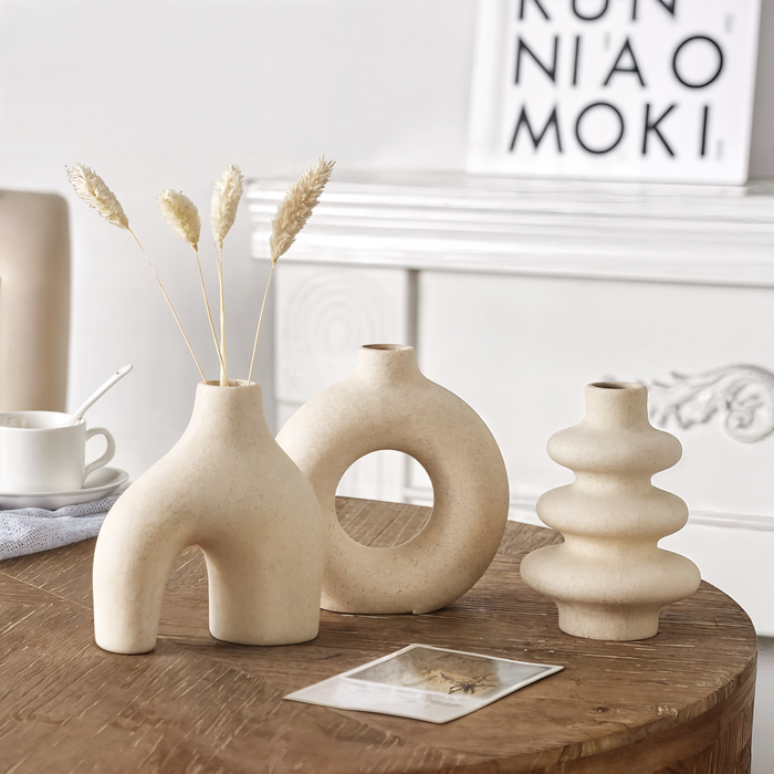 Aeris Home – Bohemian Ceramic Vase Set
