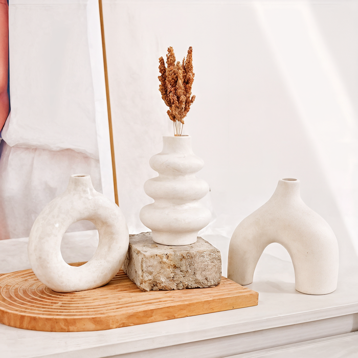 Aeris Home – Bohemian Ceramic Vase Set