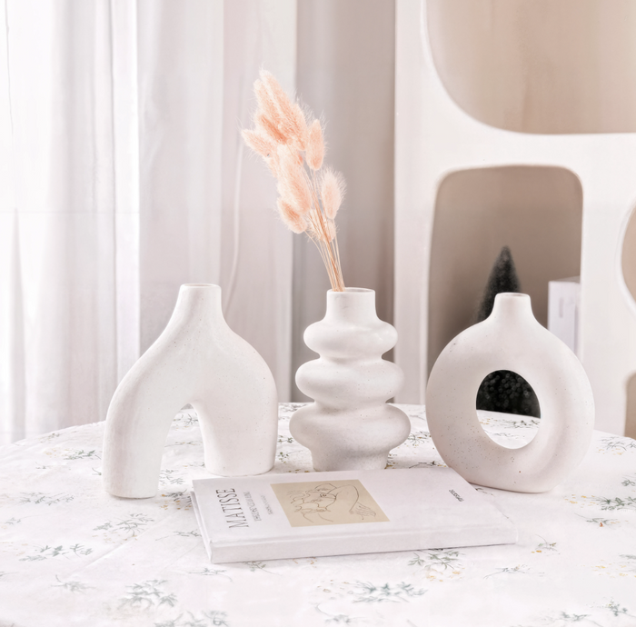Aeris Home – Bohemian Ceramic Vase Set