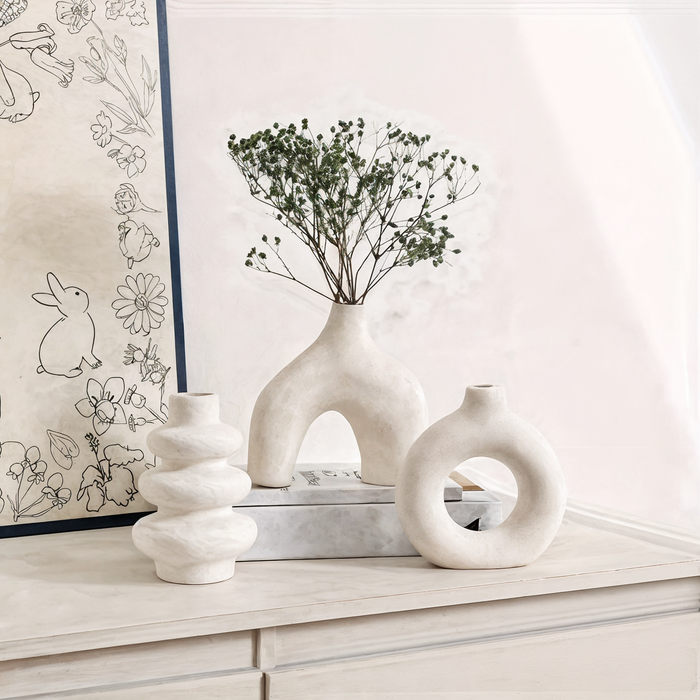 Aeris Home – Bohemian Ceramic Vase Set
