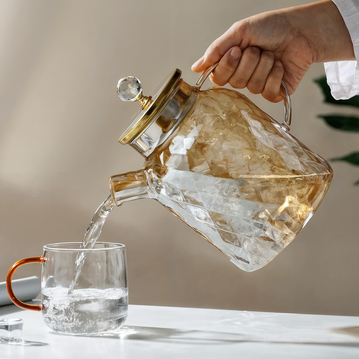 Aeris Home – Faceted Glass Teapot