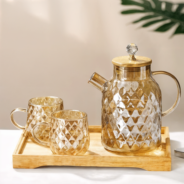 Aeris Home – Faceted Glass Teapot