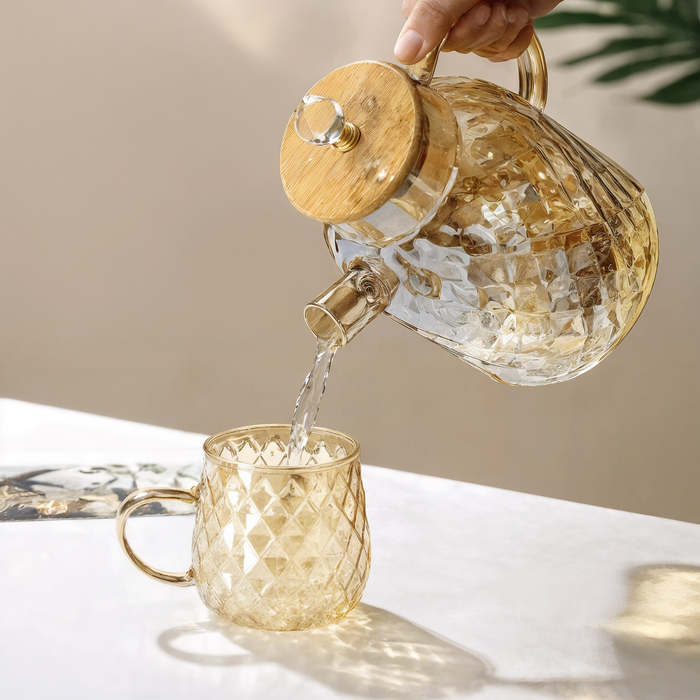 Aeris Home – Faceted Glass Teapot