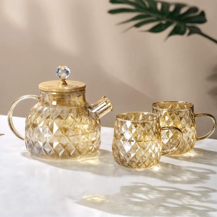 Aeris Home – Faceted Glass Teapot