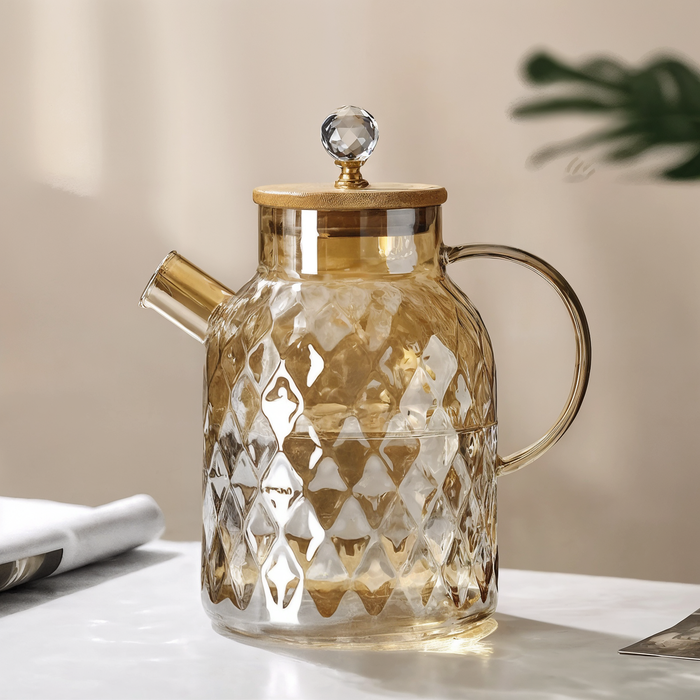 Aeris Home – Faceted Glass Teapot