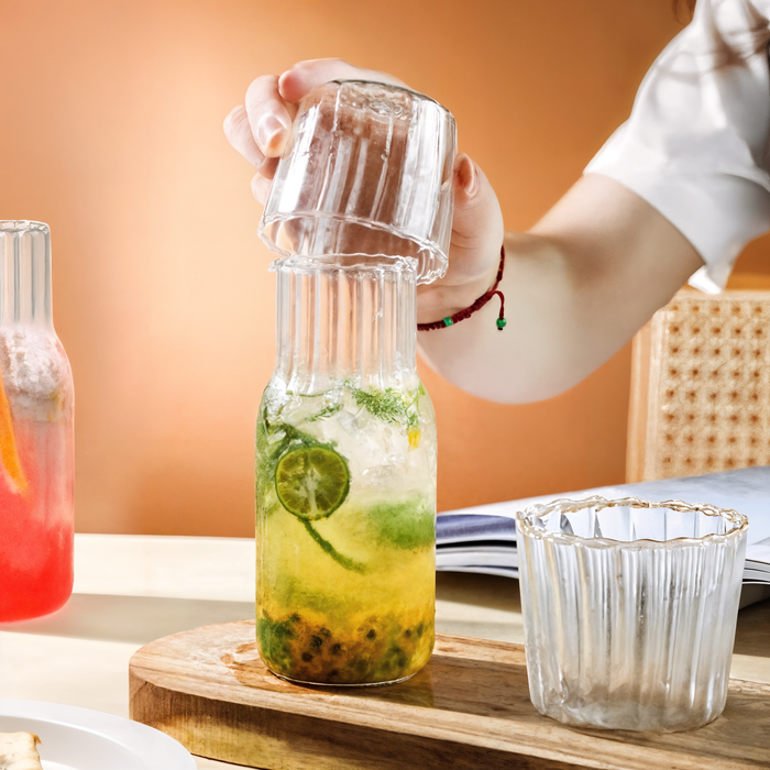Aeris Home – Fluted Glass Carafe