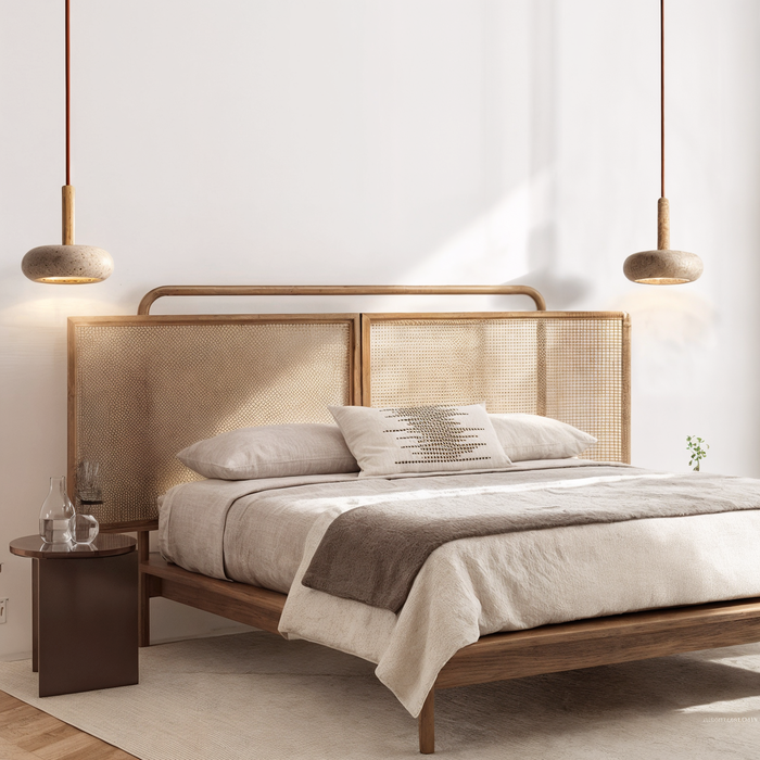Aeris Home – Travertine Disc Pendant