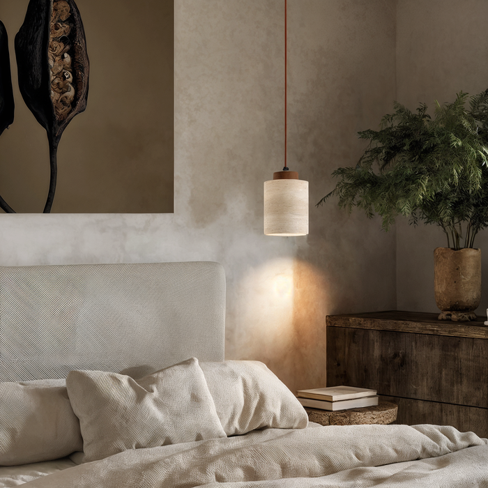 Aeris Home – Travertine Pendant Light