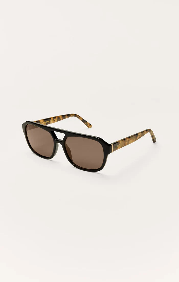 After Hours Gradient Polarized Sunglasses - Black Tort-Brown - Molly + Kate