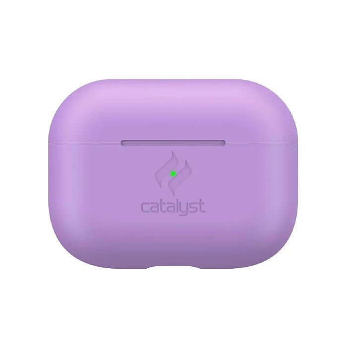 A Lilac Slim Case for AirPods Pro (Gen 2/1) by Catalyst Case US is shown, featuring a smooth rounded design, subtle front groove for easy opening, and the Catalyst logo centeredÃƒÂ¢Ã¢â€šÂ¬Ã¢â‚¬Âperfect for keeping your earbuds secure and stylish.