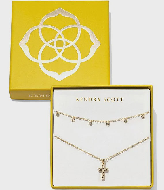 Amelia Cross Gold Necklace Kendra Scott