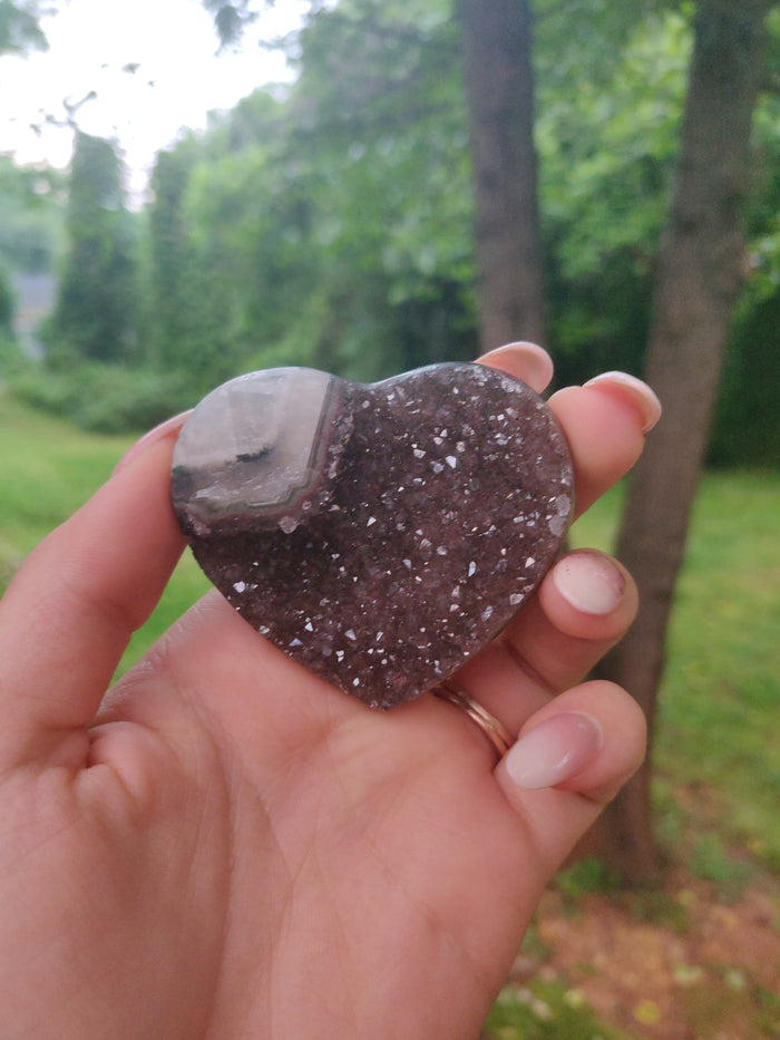 Amethyst Geode & Agate Heart (#25) - Simply Affinity