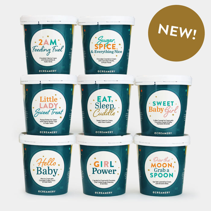 Photo of 8 pints of ice cream for new baby gifts